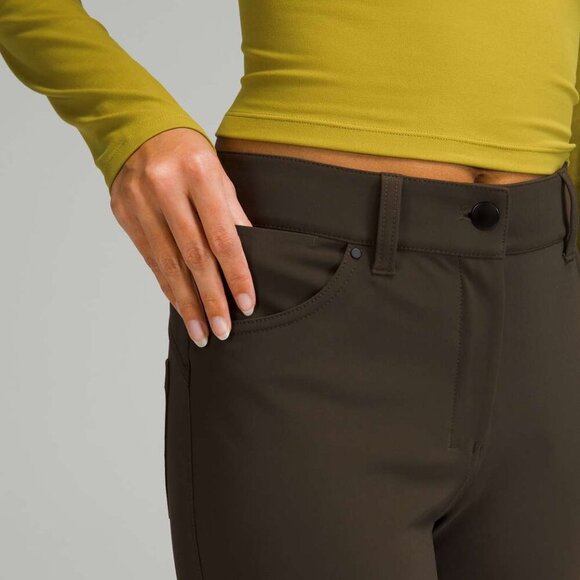 Lululemon Green Pants City Sleek 5 Pocket Pant Office Work Pants Size 2 - Picture 3 of 11